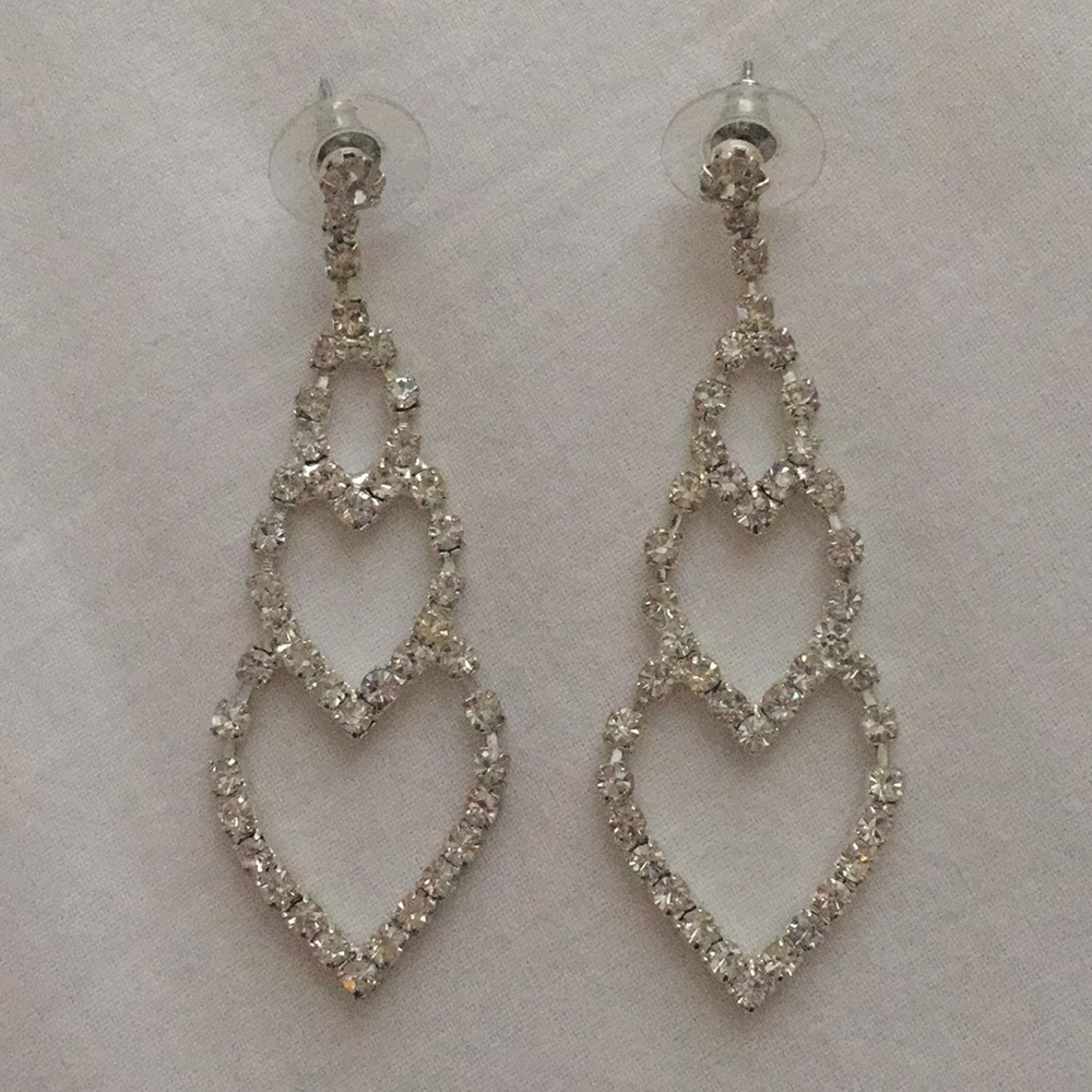 Silver/crystal earrings
